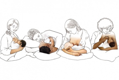Позы мамы и ребенка во время кормления грудью